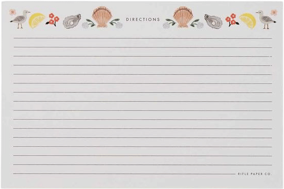 Recipe Cards - Seaside