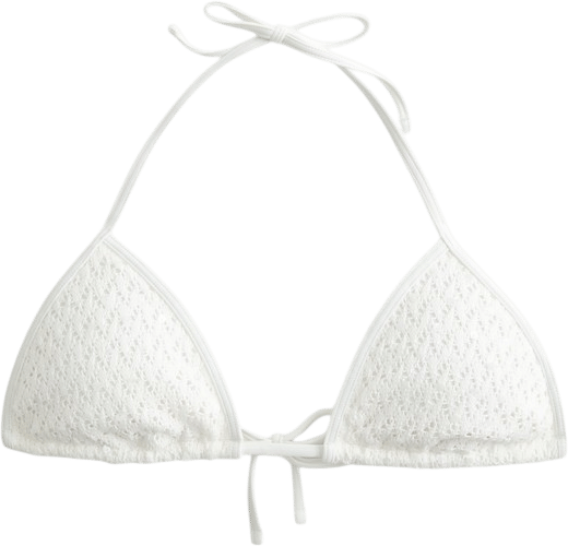 Crochet-Style Sequin Bikini Top