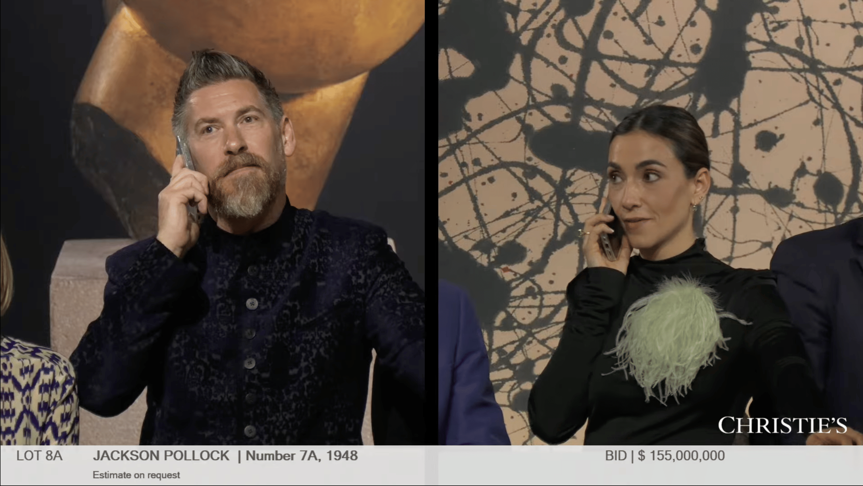Watching the modern art auctions live. My personal soap opera.
