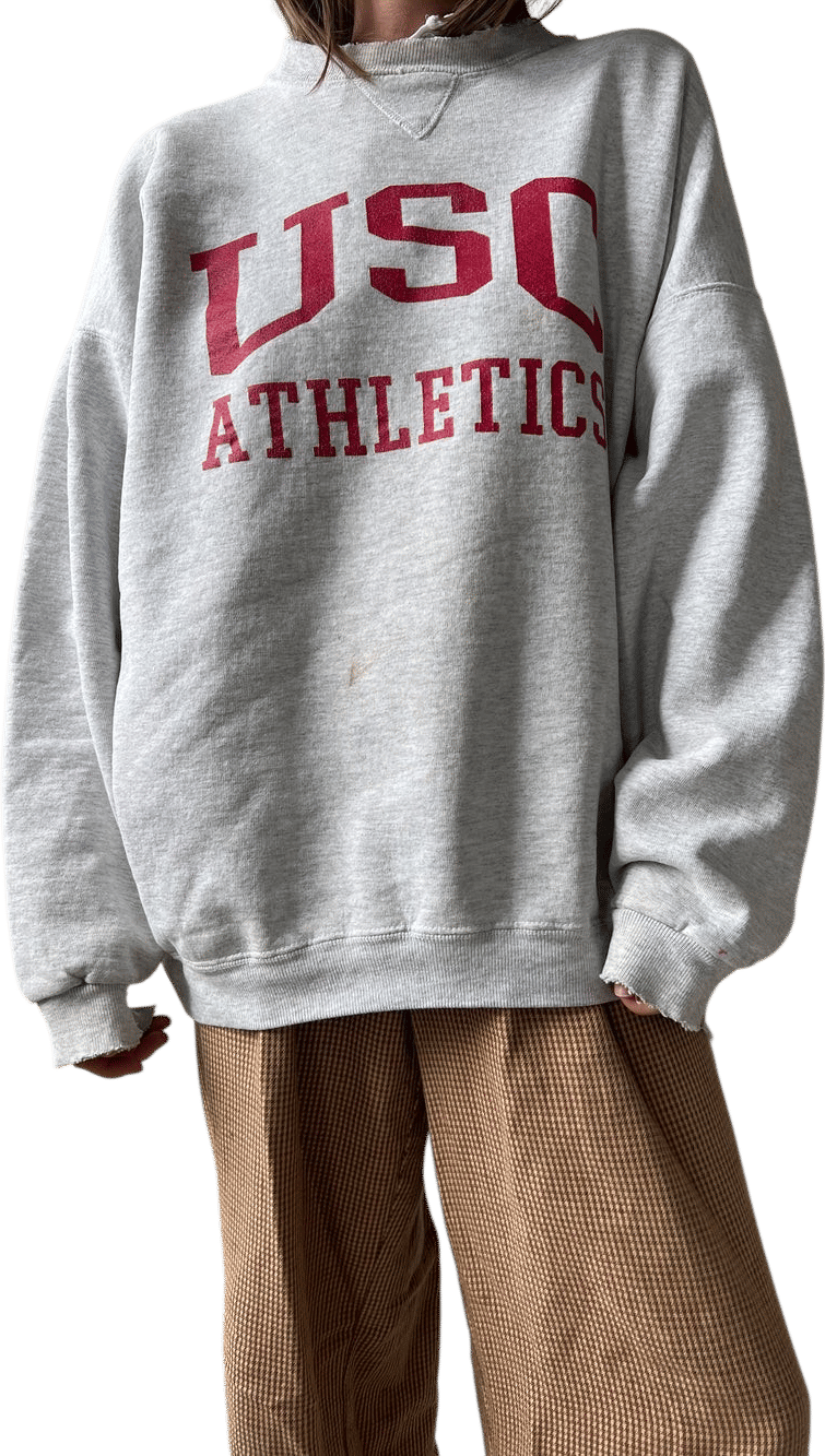 usc grey crewneck