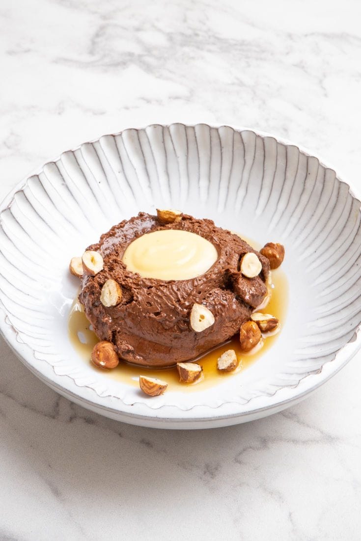 Eat it with chocolate mousse, sea salt and toasted hazelnuts!