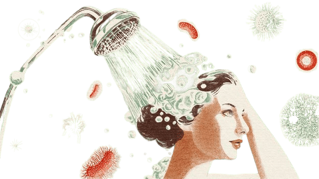 Just turn on the shower water