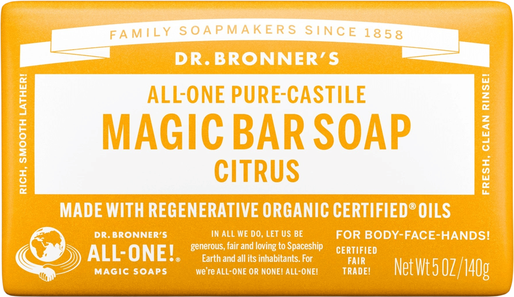 Dr. Bronner's Citrus Magic Bar Soap
