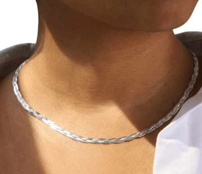 Entwined Braided Chain Collar