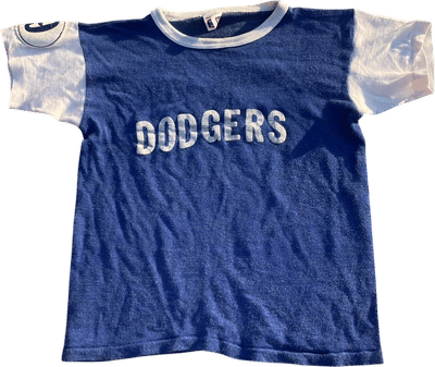 Vintage Dodgers Blue and White T-Shirt