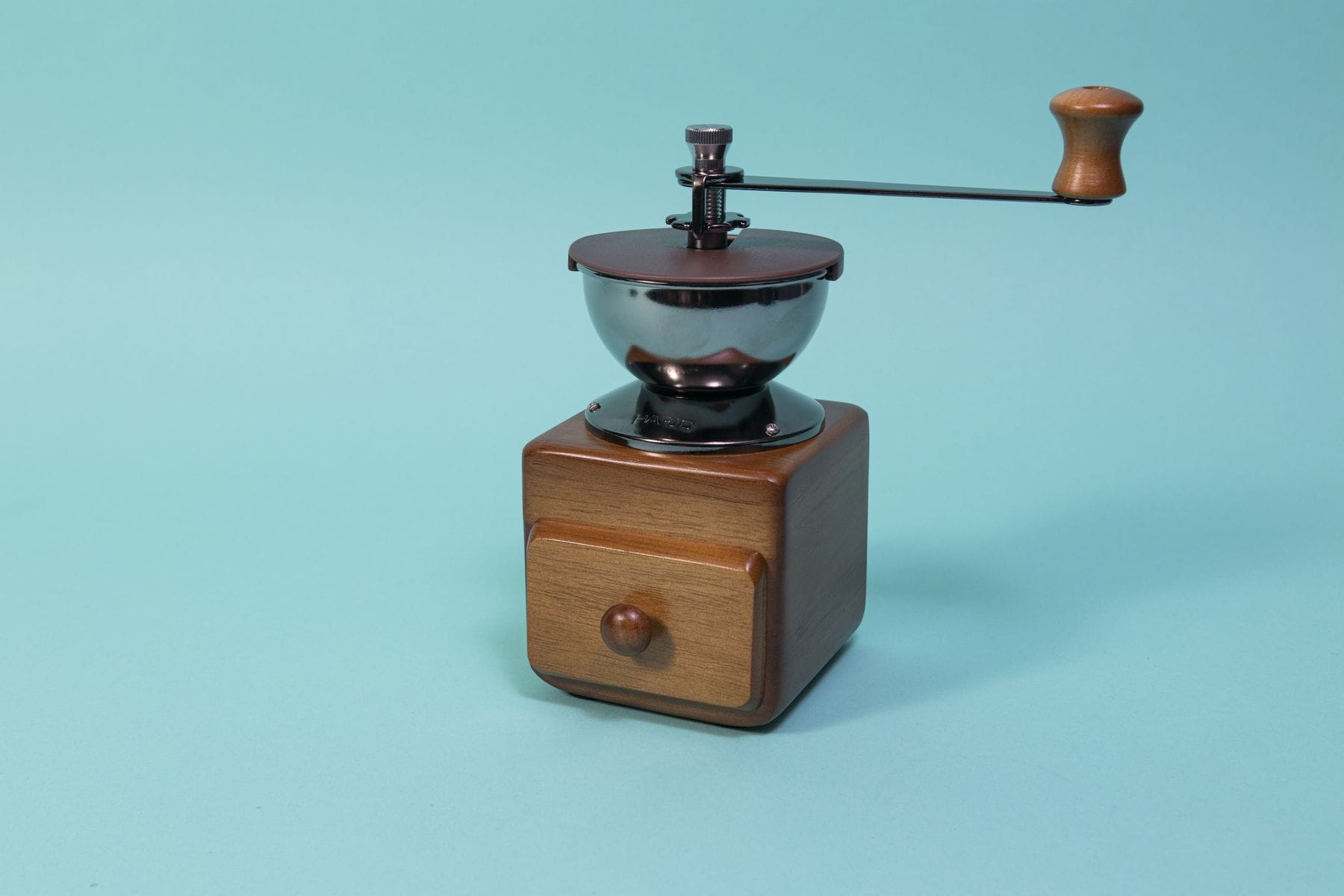 Hario’s wooden coffee grinder