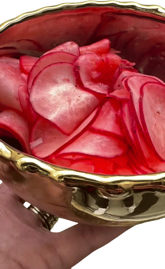 radishes with lime juice and salt !!