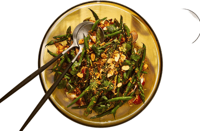 Crispy Coconut, Asparagus and Green Bean Salad Recipe
