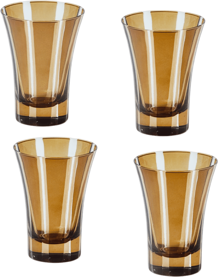 Chocolate Positano Glasses (Set of 4)