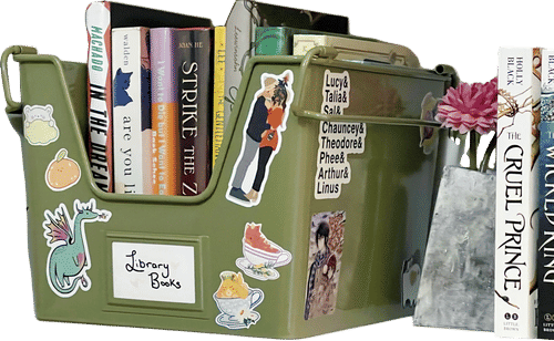 make a “home” for your checked out library books!
