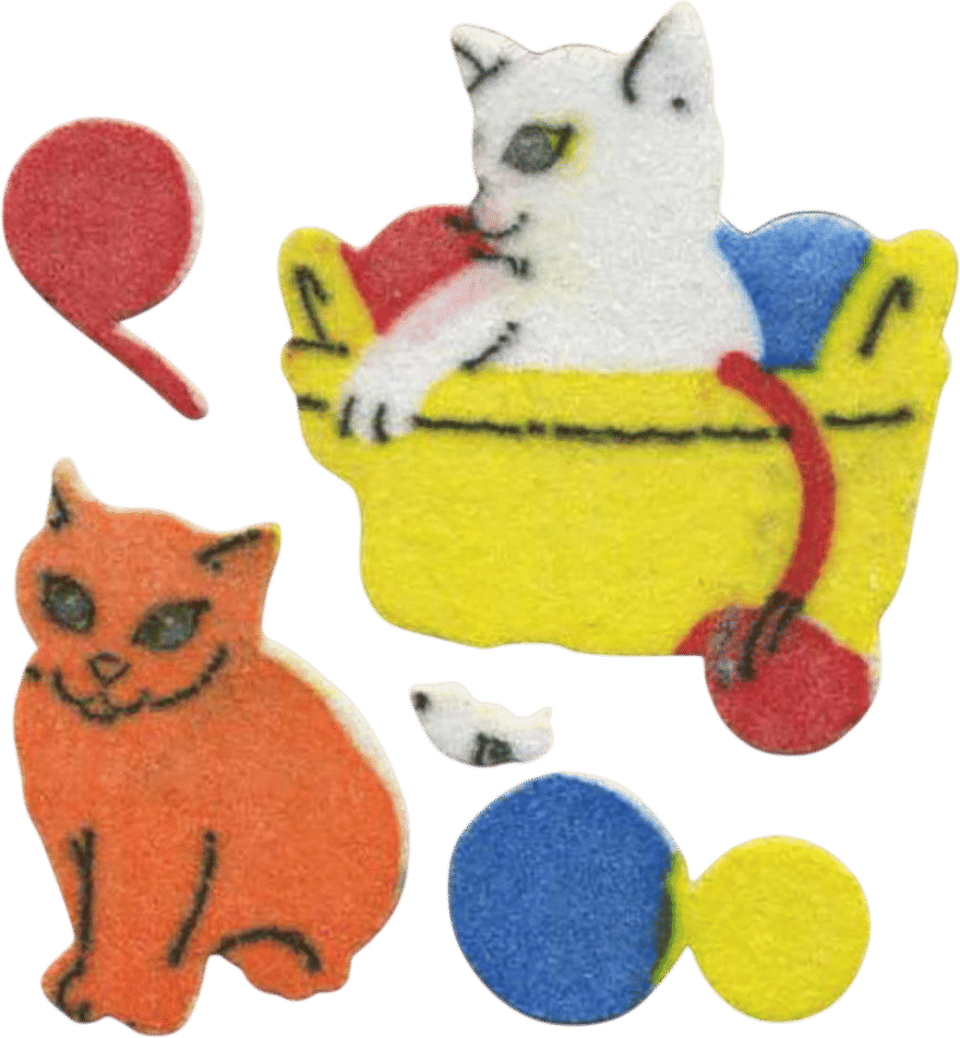 Retro Fuzzy Stickers