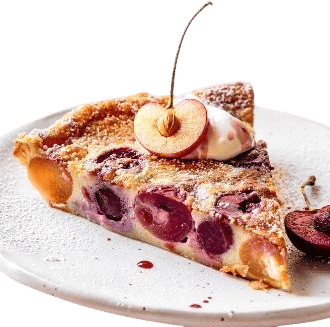 Cherry Clafouti + Crème fraîche