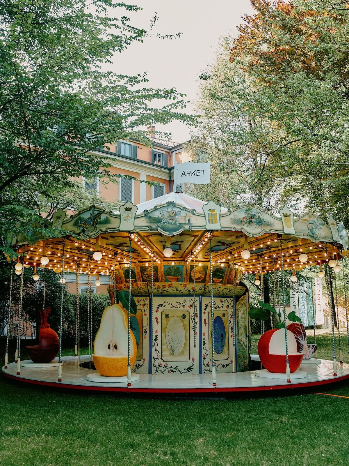 Laila Gohar’s vegetable carousel at Milan Design Week