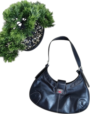 Black Leather Mini Shoulder Bag