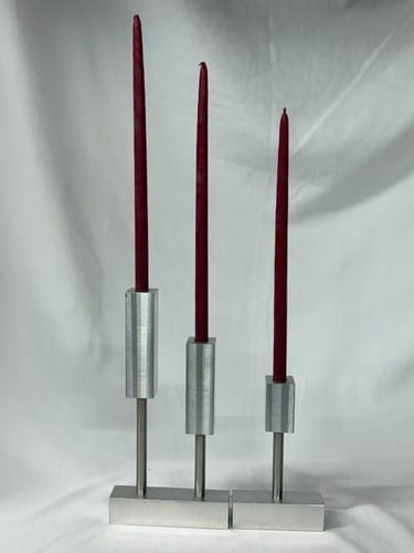Milled Aluminum Candle Holders