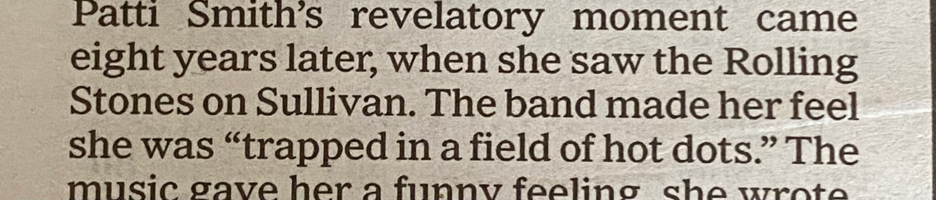Patti Smith on the Stones