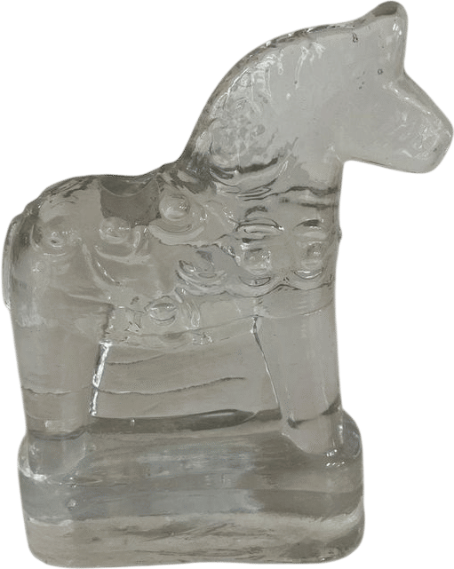 Glass Swedish Dala Horse Figurine