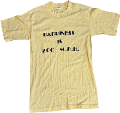 Vintage Happiness Is 200 MPH Racing Graphic Tee