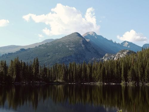 reading at the rocky mountains