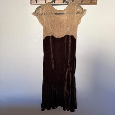 1920s Velvet Dress