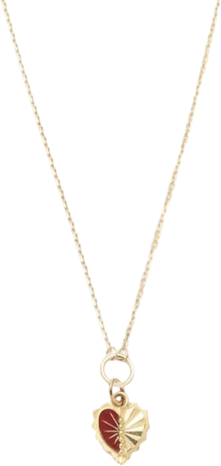 True Love Reflection Heart Thread Necklace