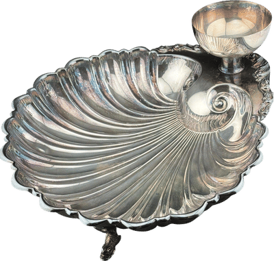 Vintage Silverplate Scallop Shell Dish