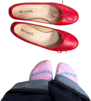 Red Ballerette Pumps