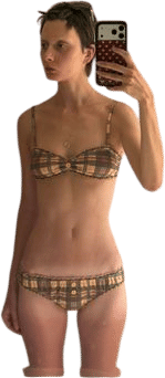Plaid Swim Top
