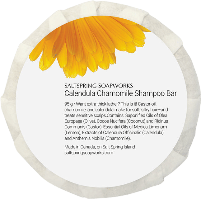 Saltspring Soapworks Shampoo Bar - Calendula & Chamomile