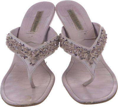 Vintage Beaded Heel Sandals