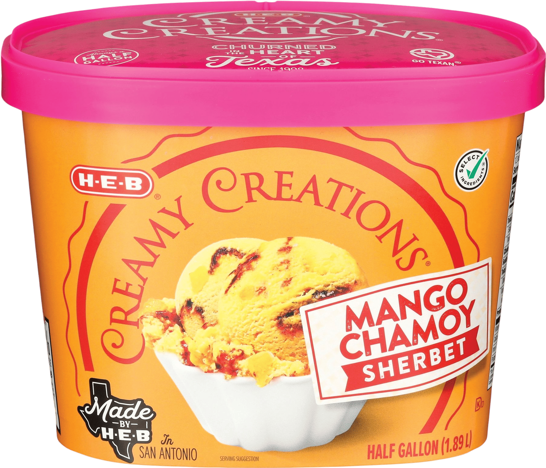 HEB Creamy Creations Mango Chamoy Sherbet