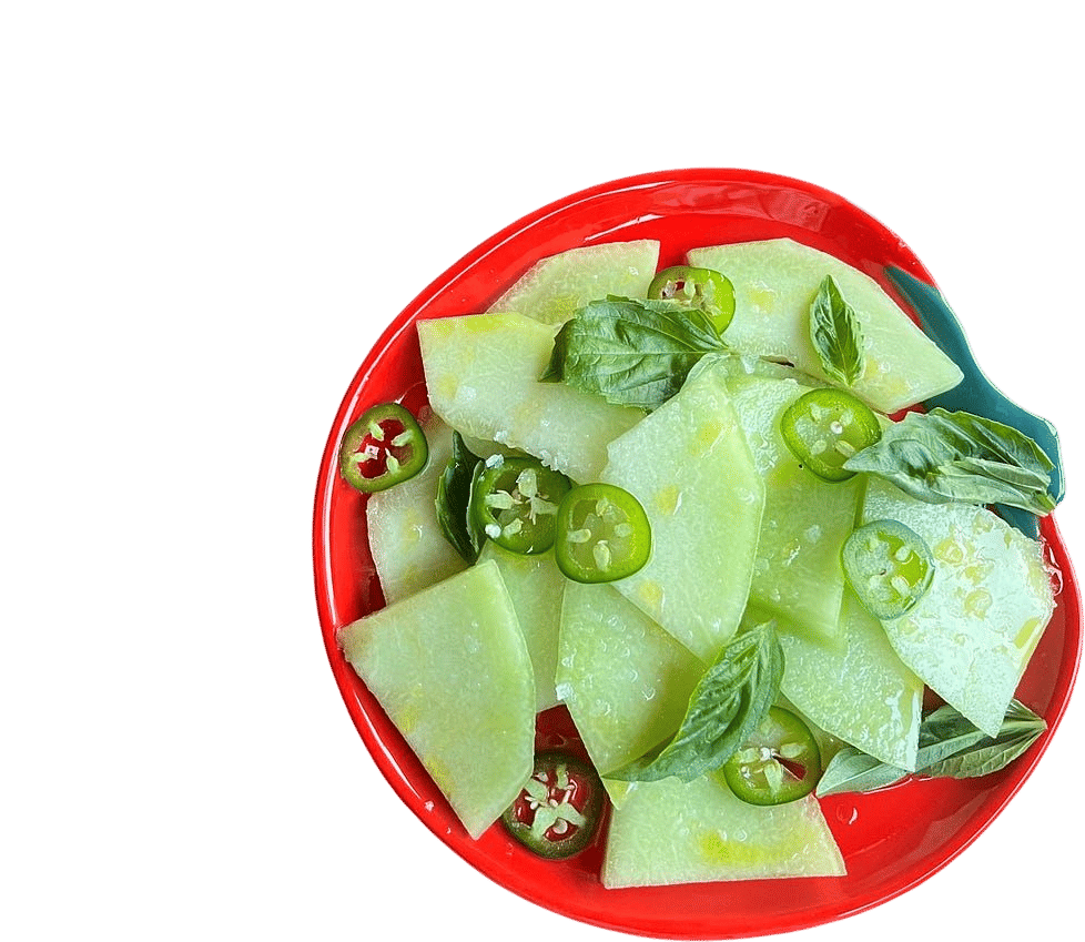 Honeydew Basil Jalapeño Salad