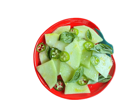 Honeydew Basil Jalapeño Salad