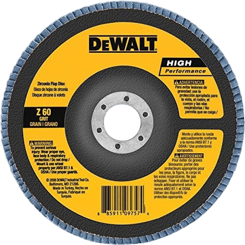 DEWALT DW8367 5-Inch 60-Grit Type 27 Flap Disc