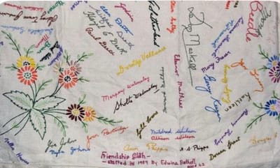 Embroidered Friendship Tablecloth