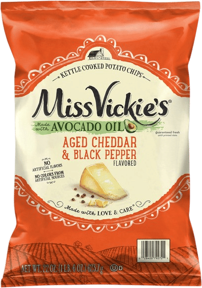 aged cheddar and black pepper chips