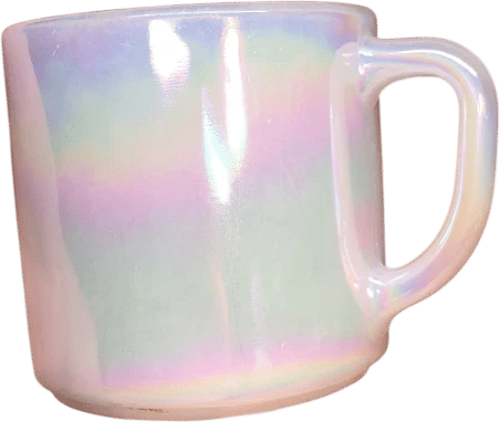 VTG Milk Glass Moonglow Lot of 3 Coffee Mugs