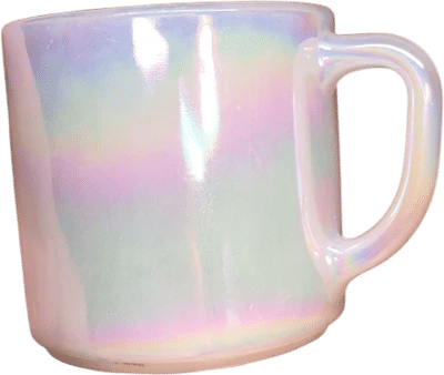 Vintage Federal Glass Moonglow Milk Glass Mugs