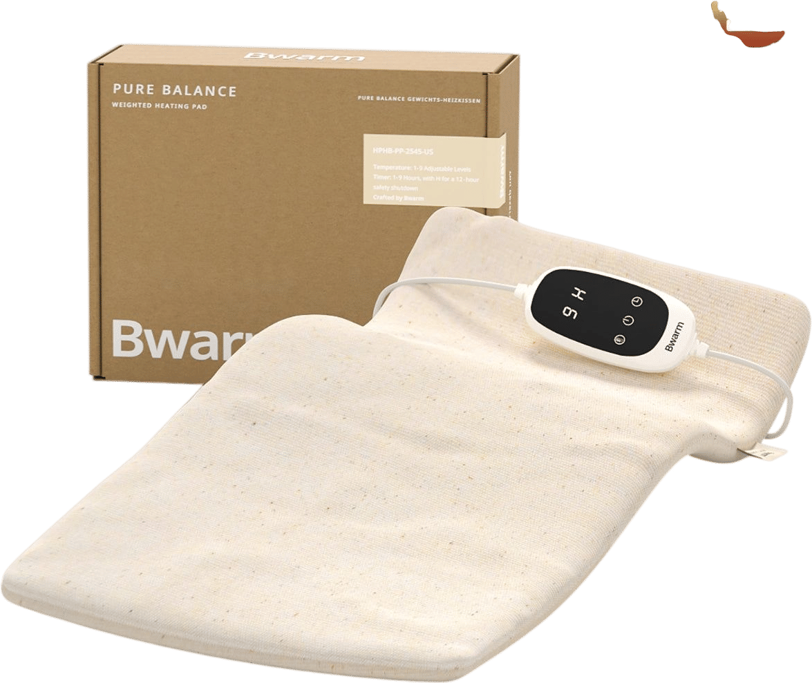 Bwarm 100% Organic Cotton Natural Weighted Heating Pad