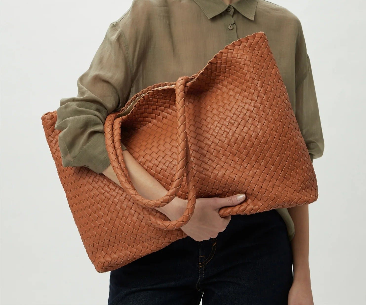 The Travel Elena Woven Handbag by Milaner