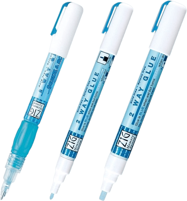 kuretake zig glue pens!