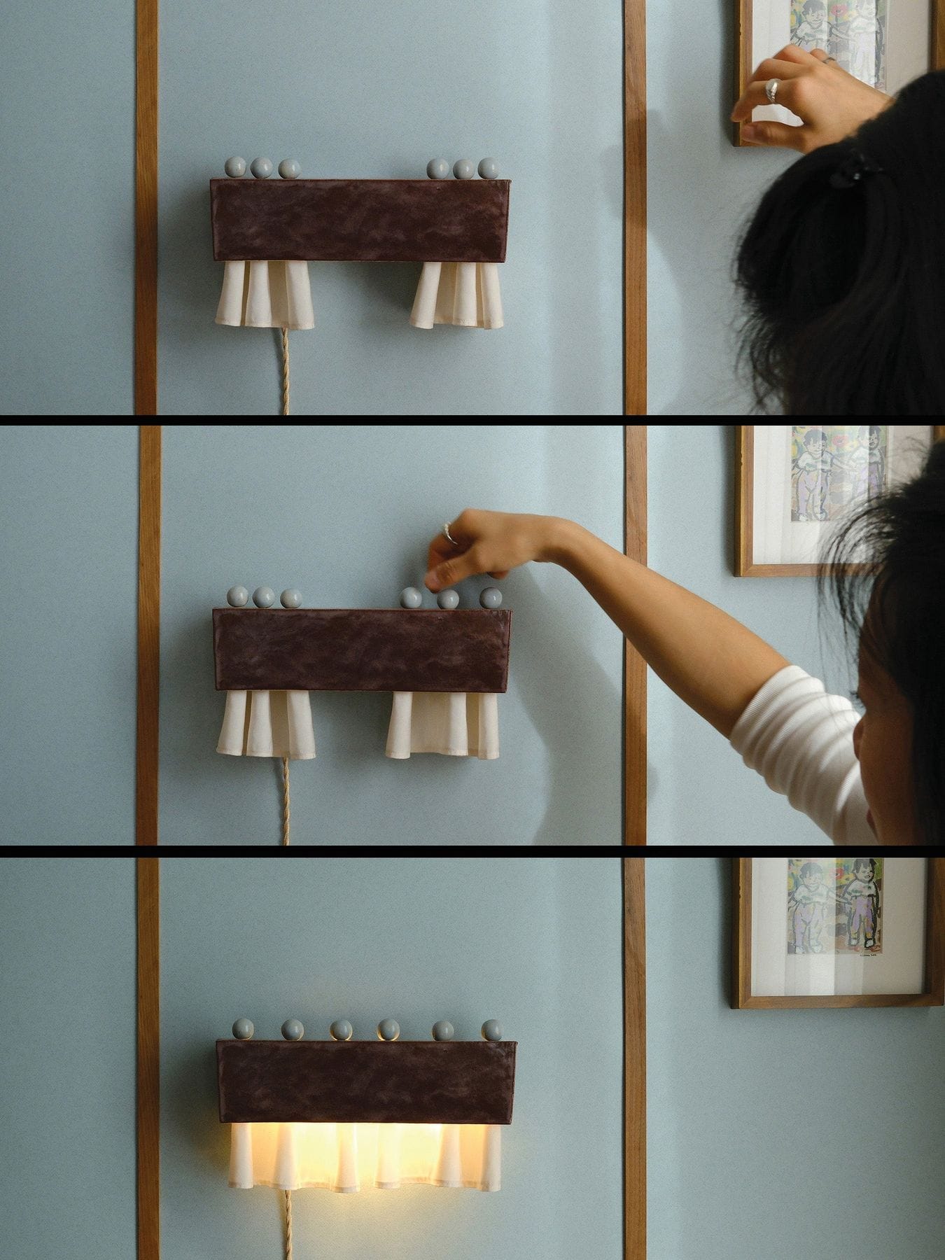 Ceramic Curtain Sconce V2 by Liyang Zhang