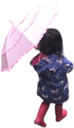 rainboots and umbrella