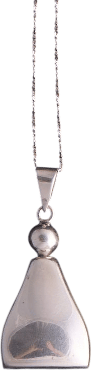 Taxco Mexico Sterling Silver Perfume Bottle Pendant on Chain | Khata Space