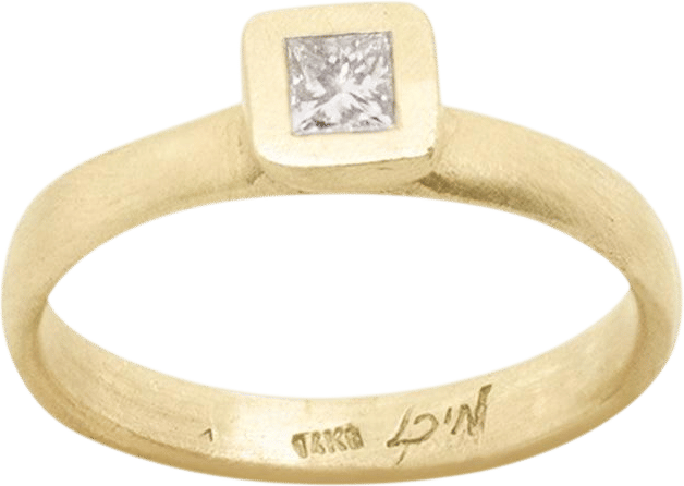 14KT Yellow Gold Diamond Solitaire Ring