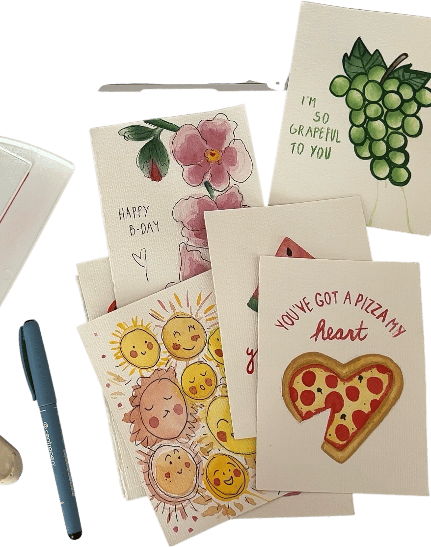 making handmade cards for loved ones