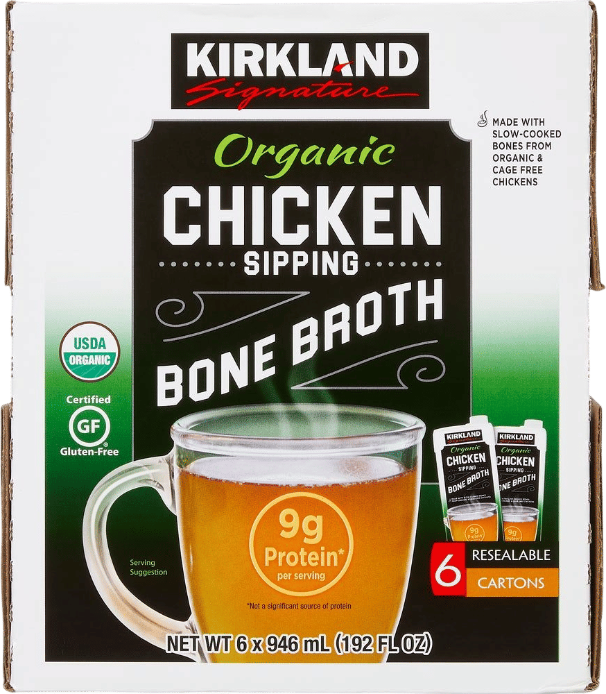 Kirkland Signature Organic Chicken Bone Broth 32 fl oz, 6 ct