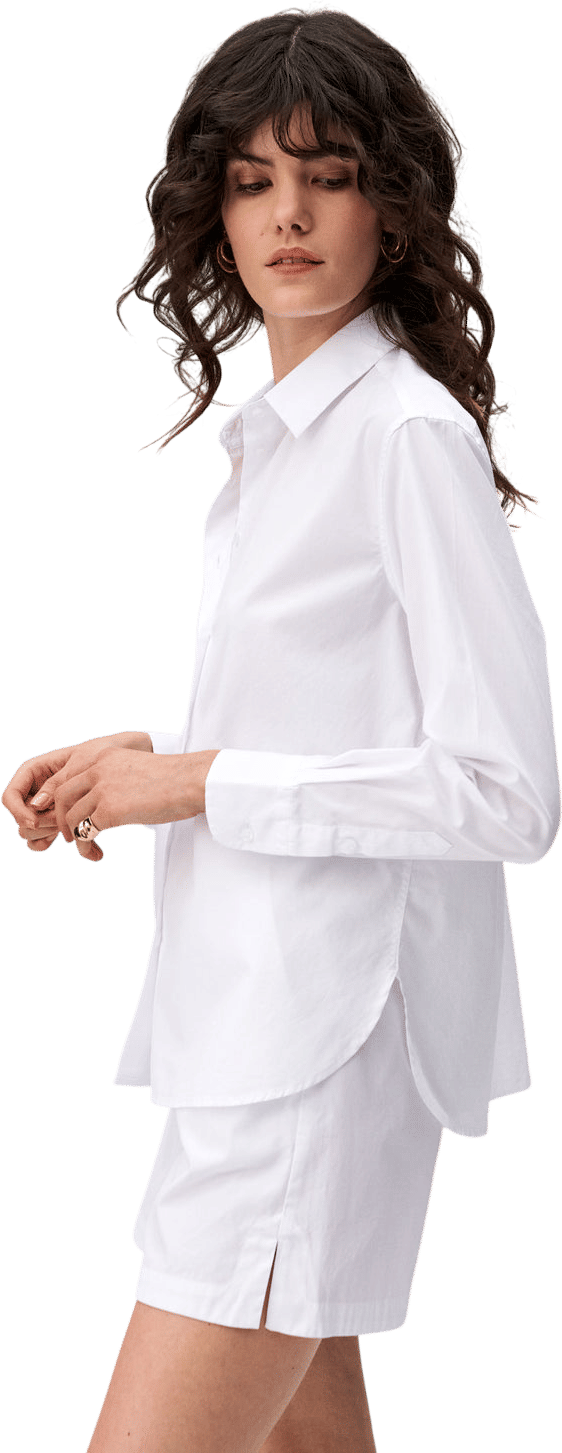 Chemise Esther - Popeline de coton blanche