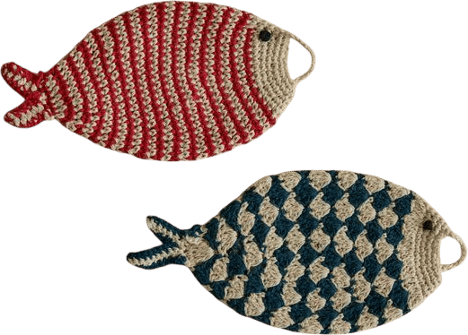 Tawashi Little Fish Dishcloths, Set of 2