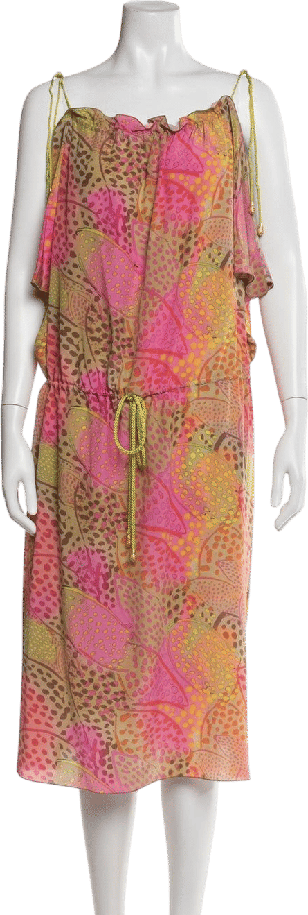 Alberta Ferretti Silk Midi Dress